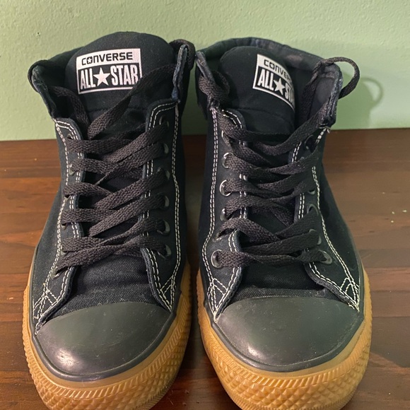 Converse All Star Men’s Black Mid-Top Sneakers - Picture 1 of 6